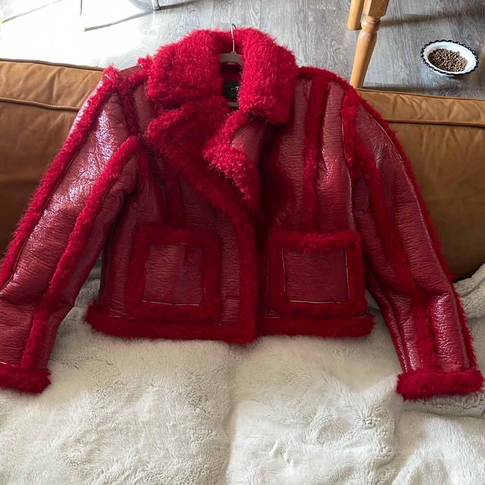 7 for all Mankind red jacket Medium